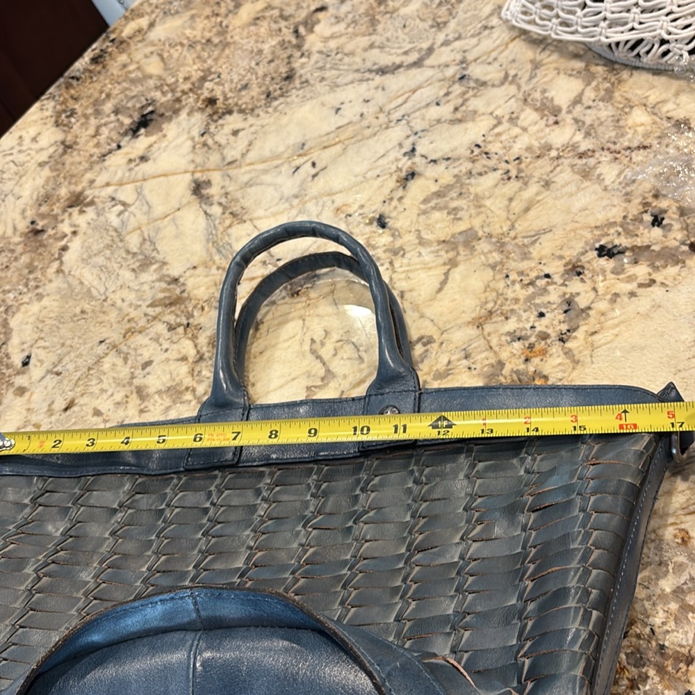 Patricia Blue Woven Tote Bag - Picture 4 of 6